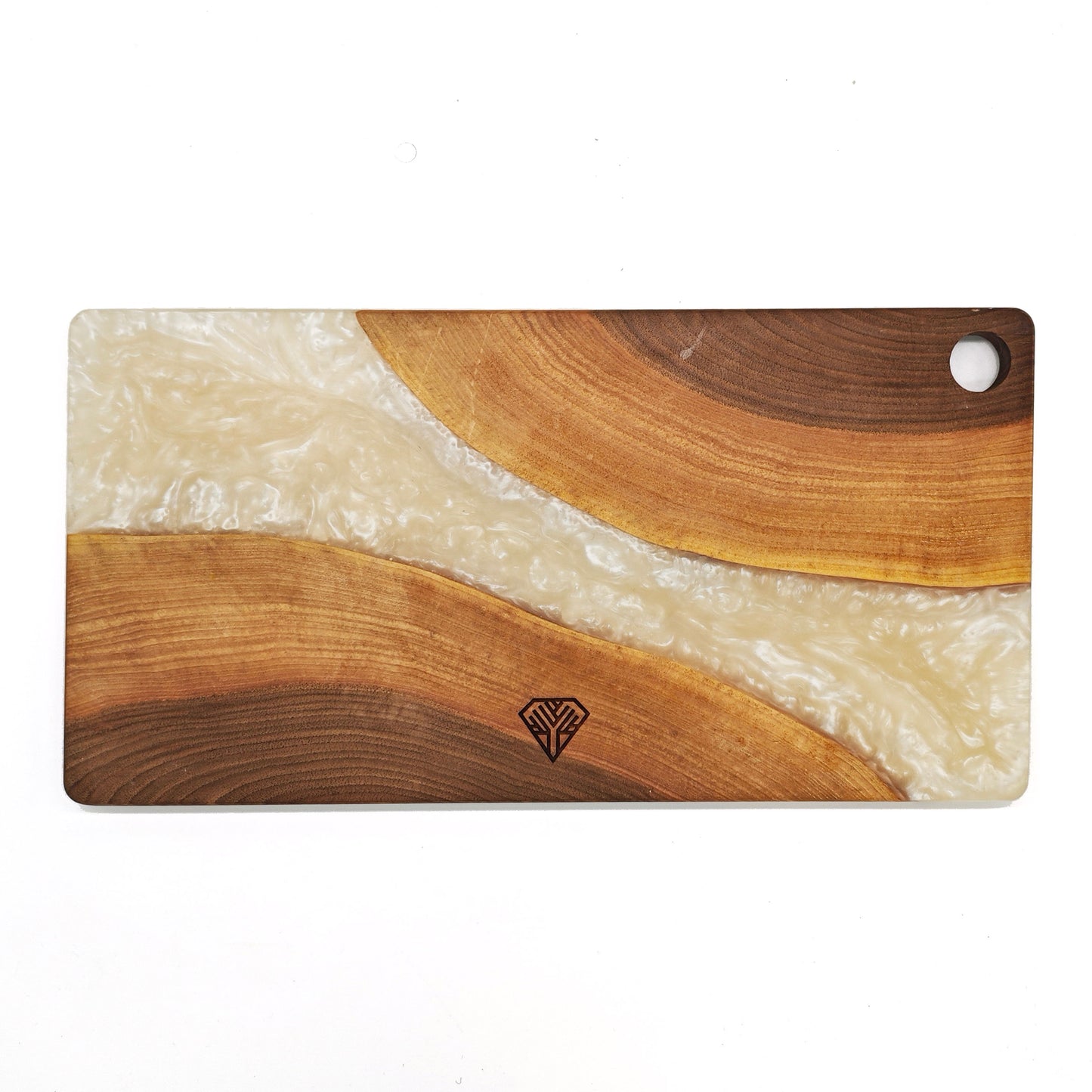 Stylish serving board in turquoise