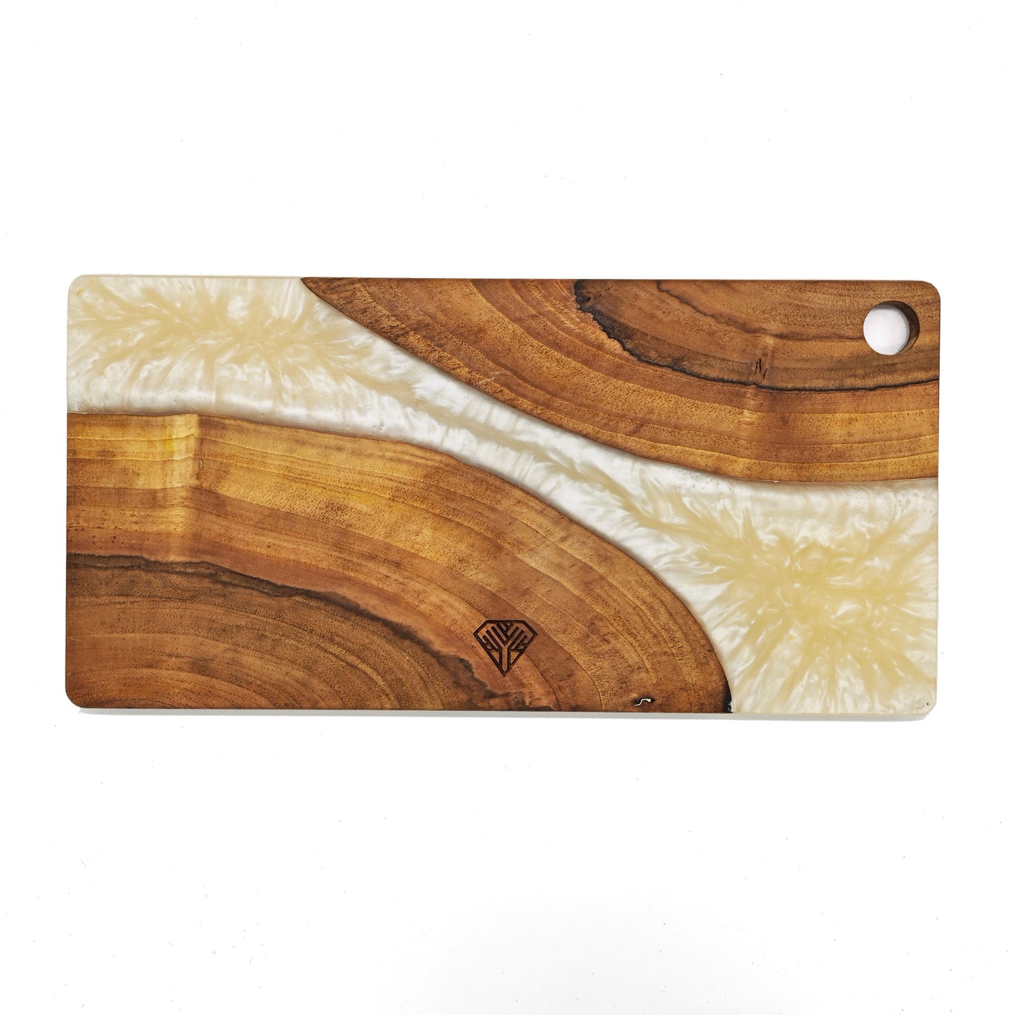 Stylish serving board in turquoise