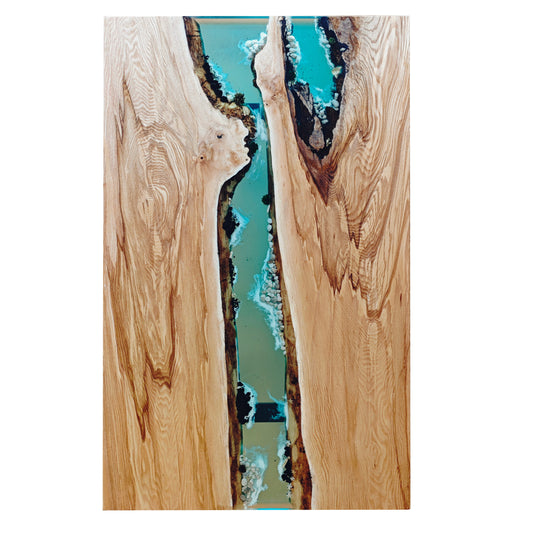 Stylish table made of Maple wood and epoxy resin - River table