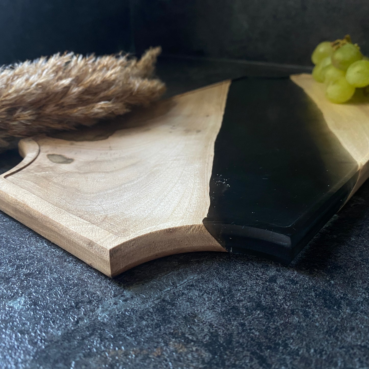 Stylish serving board in turquoise