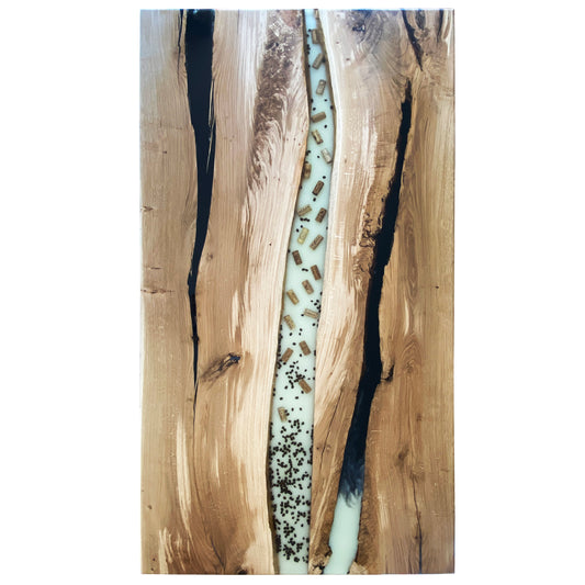 Stylish table made of Maple wood and epoxy resin - River table