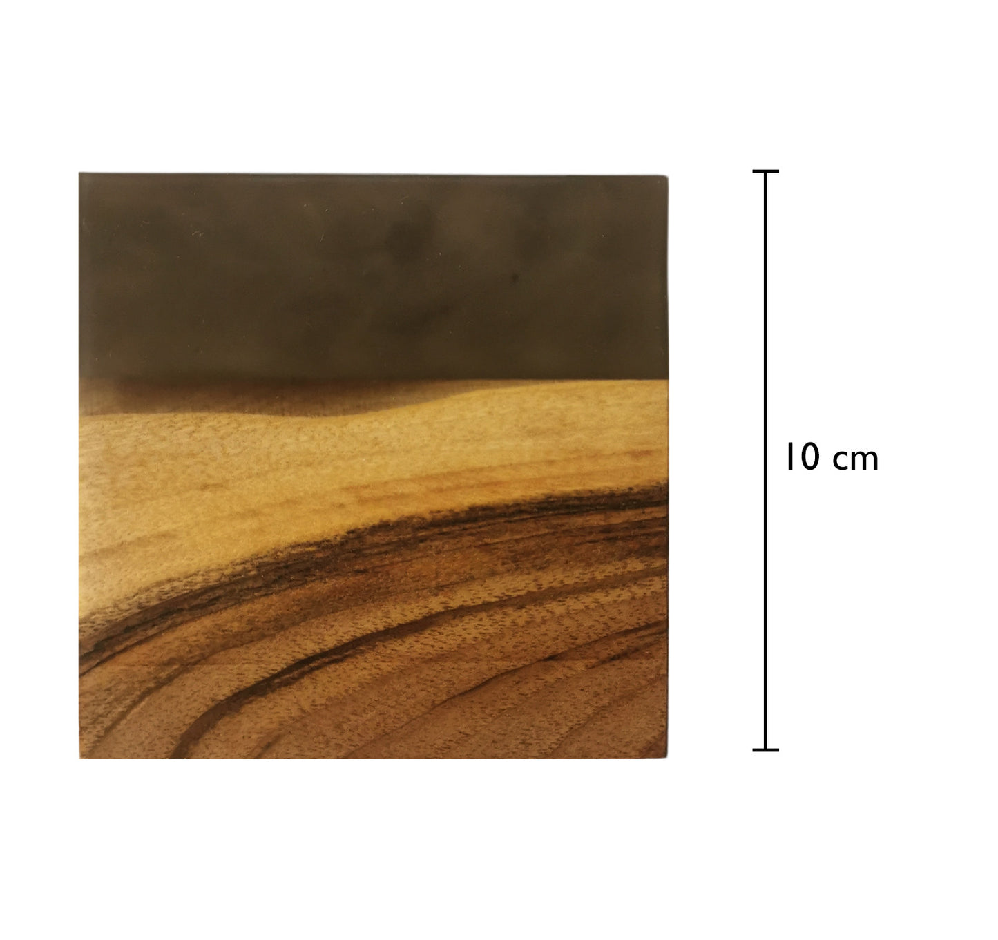 Untersetzer Rechteckig Holz Schwarz Epoxydharz