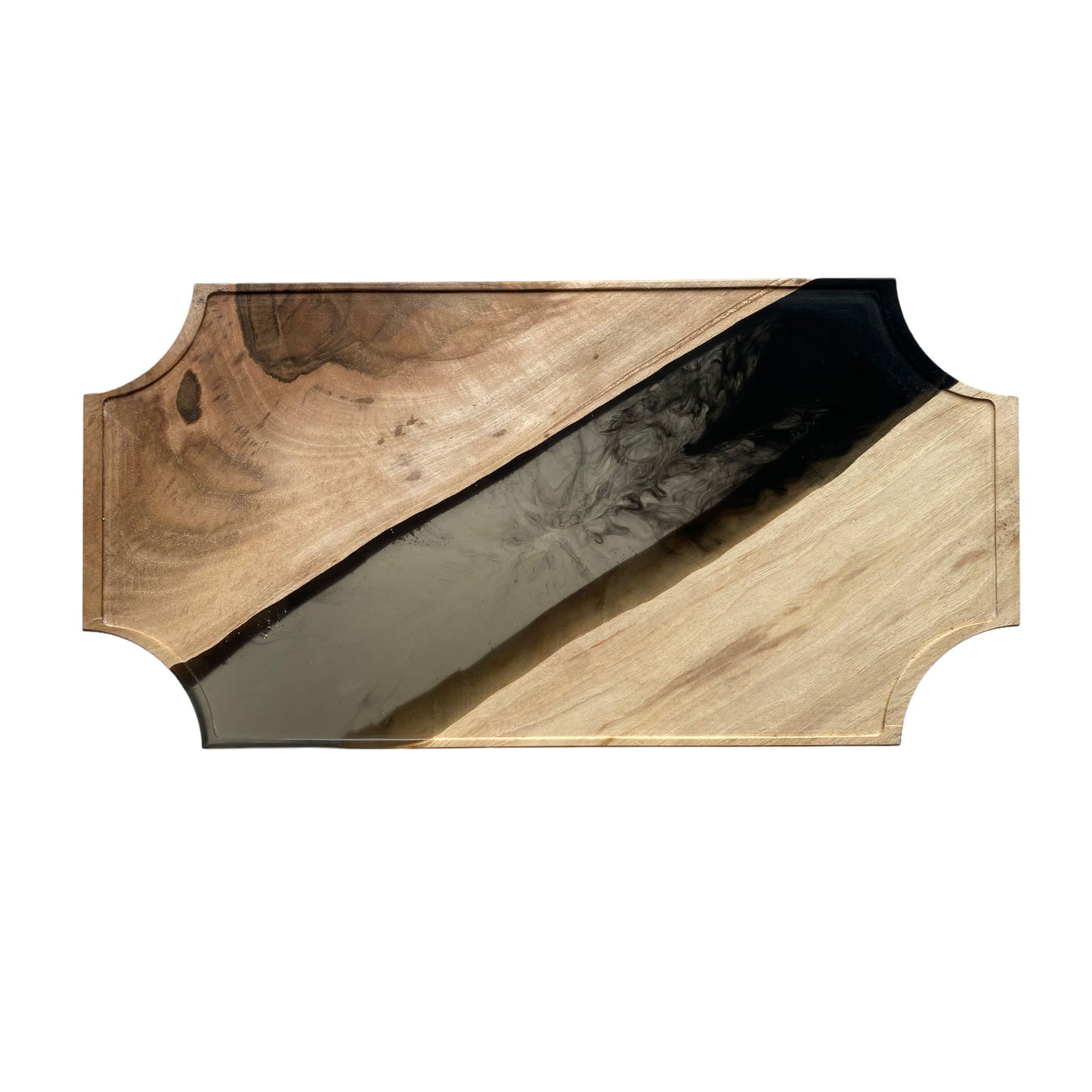 Stylish serving board in turquoise
